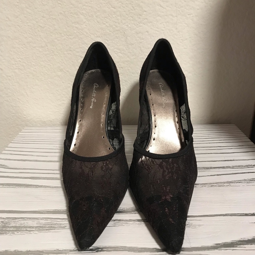 Y2k Charlotte Russe Black Lace Heels